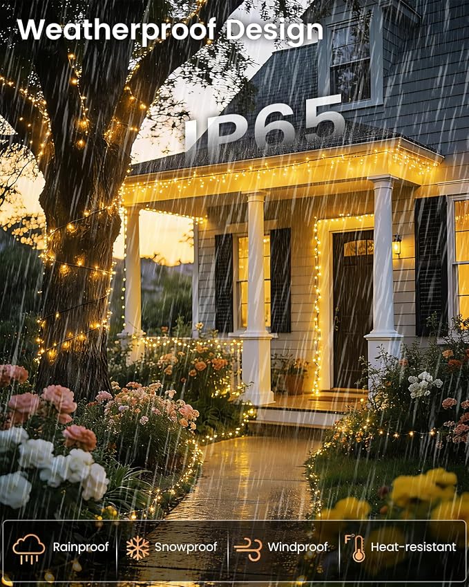 OZS 4 Pack 320LED Solar String Lights - Image 4