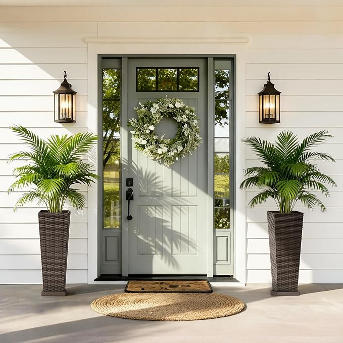 Set of 2 24 Inch Tall Plastic Planters - Image 5