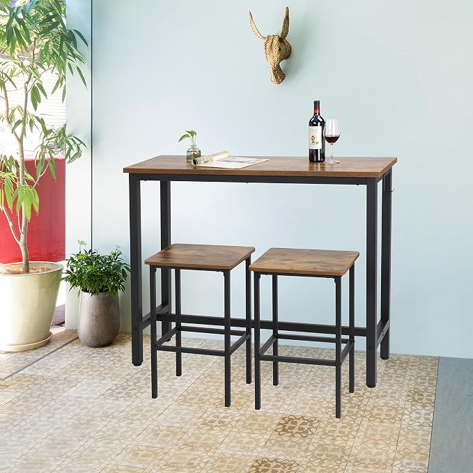Finnhomy 47" Industrial Bar Table Set - Image 2