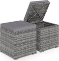 RELAX4LIFE Wicker Outdoor Storage Ottoman by RELAX4LIFE