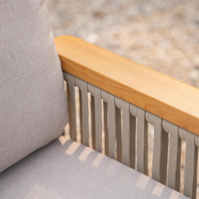 Acanva Modern All-Weather Aluminum Outdoor Patio Sofa - Image 9