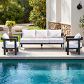 Outdoor Furniture Set, Metal Patio Conversation Set by COMLAXFIELD