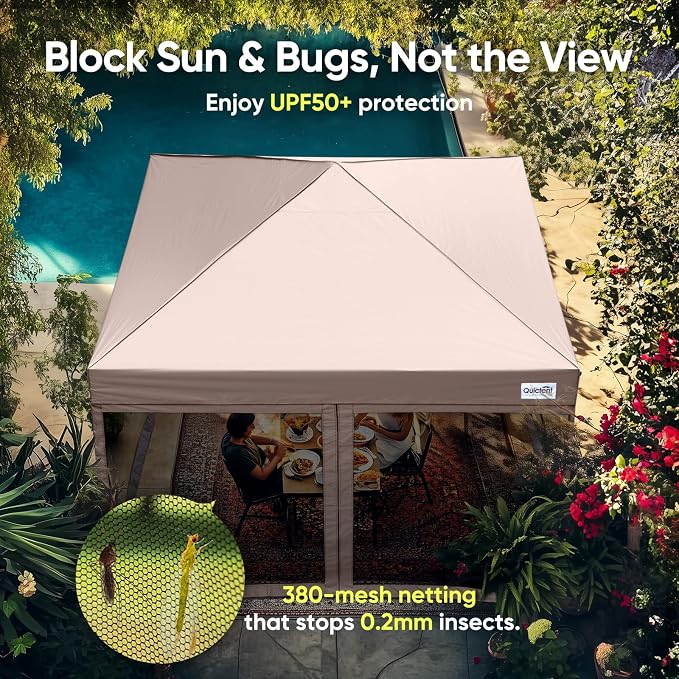 Quictent 8'x8' Pop up Screened Canopy Tent - Image 3