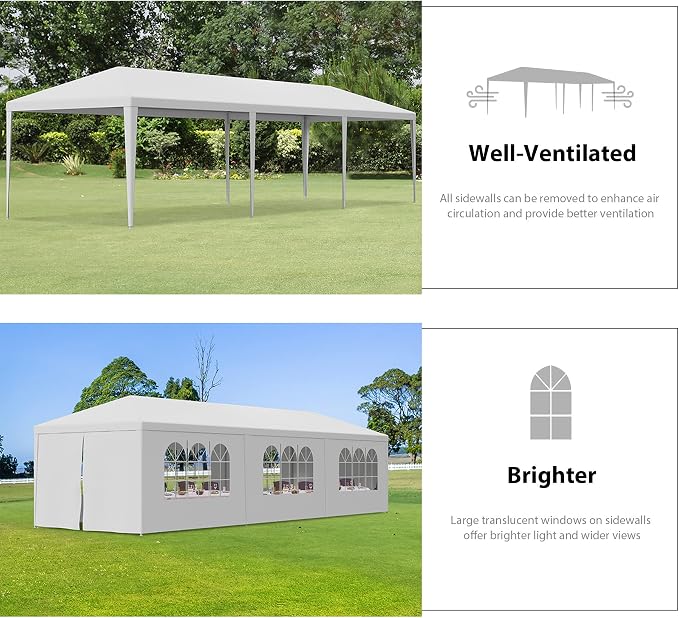 Smartxchoices 10' x 30' Outdoor Waterproof Gazebo Canopy Tent - Image 4