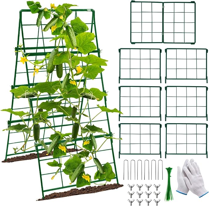 Thickened Cucumber Trellis for Raised Garden Bed by MINGRI