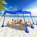 Rhino Valley Beach Tent Shade Canopy UPF50+ Protection, 8 Sandbags, 4 Stability by RhinoValley
