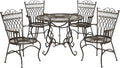 Safavieh Outdoor Collection Thessaly Antique White 5 Piece Patio Set by SAFAVIEH
