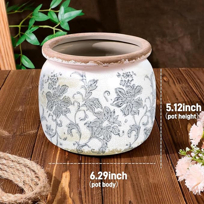 Ceramic Pot for Planter, Vintage Flower Pot - Image 7