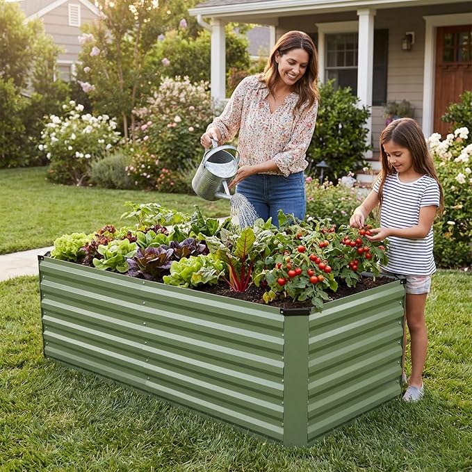 INNO STAGE 6x3x2ft Galvanized Raised Garden Bed, Raised Garden Bed Kit-Metal - Image 3