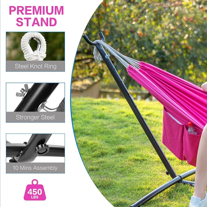 PNAEUT Double Hammocks with Stand - Image 7