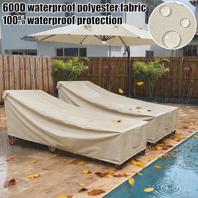 Chaise Lounge Cover Outdoor Waterproof - Image 3