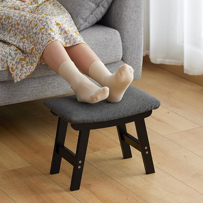Foot Stool Ottoman Foot Rest Under Desk, Small Stool - Image 2