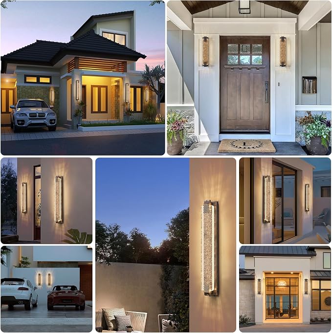 camuucci Dusk to Dawn Outdoor Light, 31.1 Inch LED Porch Lights Outdoor - Image 2