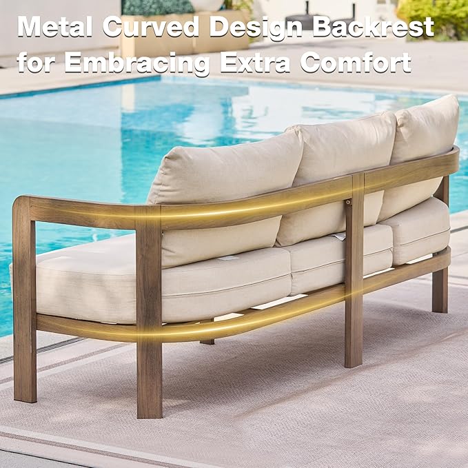 Outdoor Patio Furniture Set, Metal Patio Conversation Set - Image 3