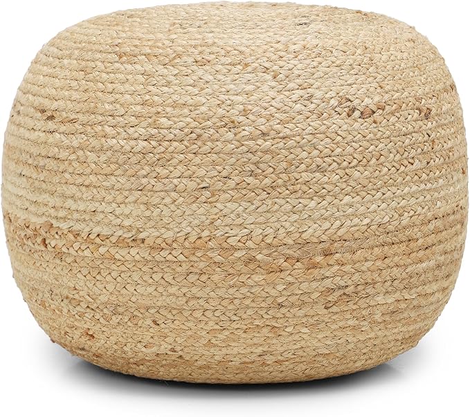 REDEARTH · Jute Circular Jute Pouf Ottoman by REDEARTH