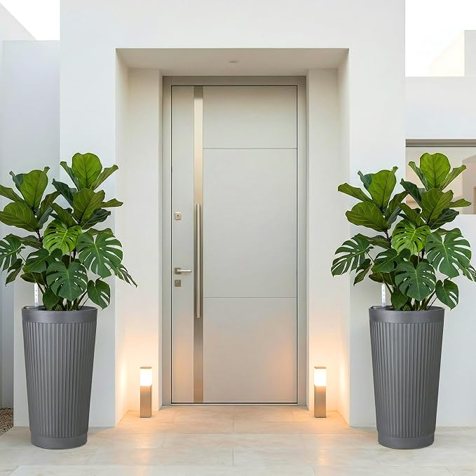 24in Tall Self-Watering Planters Set of 2 - Image 3