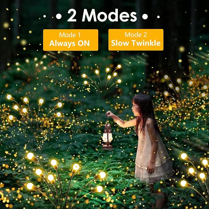 10-Pack Solar Garden Lights, 80 LED Solar Lights Outdoor - Image 3