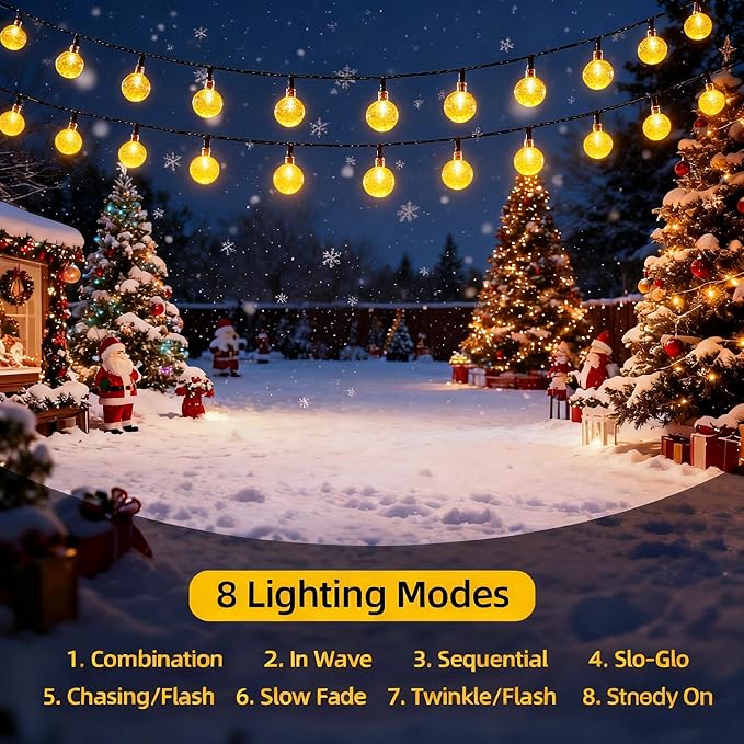Solar String Lights Outdoor Waterproof IP65 9.3 Feet Patio Lights - Image 4