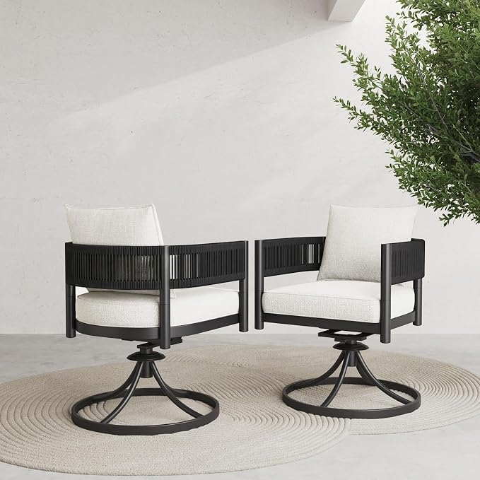 Grand patio Outdoor Dining Chair Set of 2, 2 Pieces Patio Dining Chairs by GrandPatio