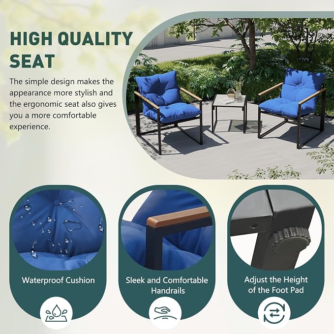 Outdoor Wicker Patio Furniture Set, Rattan Sectional Sofa Set - Image 6