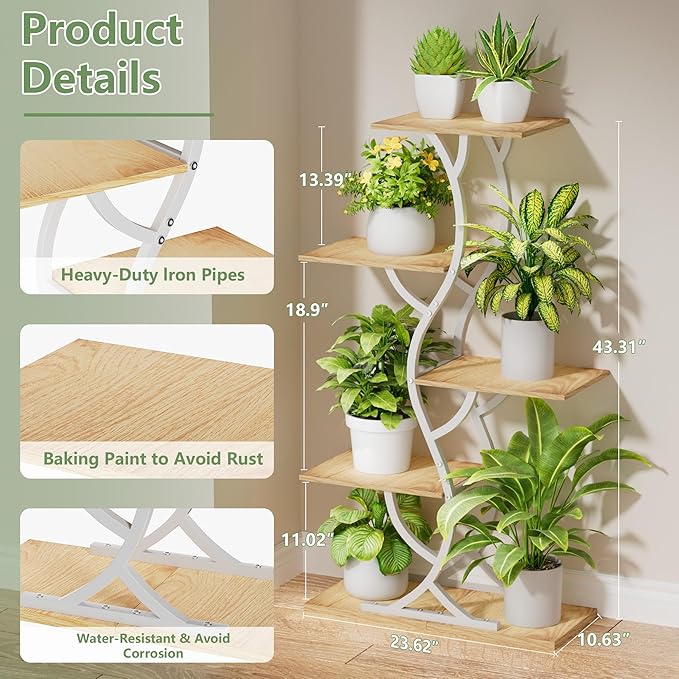 Plant Stand Indoor with Grow Lights - Image 2