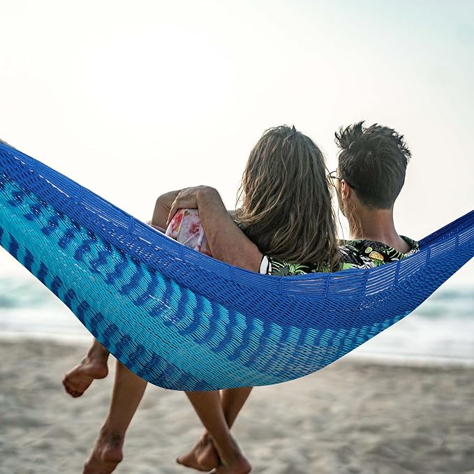 Lazy Daze Hammocks Handwoven Mayan Hammock, 10.5 FT Soft Rope Double Hammocks - Image 6