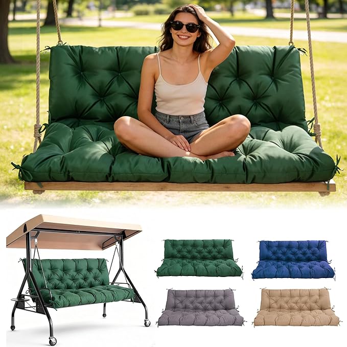 Porch Swing Cushions 60 Inch, Waterproof Patio 2 3 Seater Replacement - Image 2