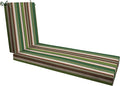 Honeycomb Outdoor Essentials Chaise Lounge, 21 x 70, Stripe Pine Green Chair by Honeycomb