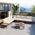 LUMISOL 6 Piece Patio Furniture Set, Outdoor Sectional Sofa Set by LUMISOL