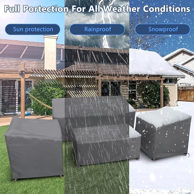 STARTWO Outdoor Furniture Cover Waterproof, 4 Piece Patio Furniture Set Cover - Image 8