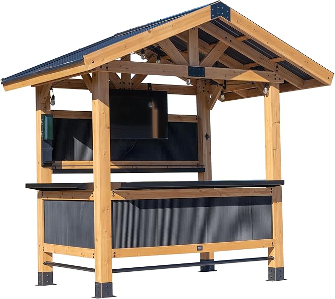Backyard Discovery Palisade 9' x 6' Cedar Wood Outdoor Bar Set by BackyardDiscovery