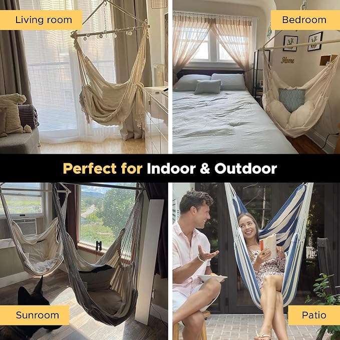 ADVOKAIR Hammock Chair Large 70.9"x47.2", 32% Bigger XXL Hanging Swing Chair - Image 5