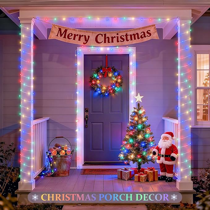 JMEXSUSS 2 Pack Solar Christmas Lights Outdoor Waterproof, Each 33FT 100 LED - Image 2