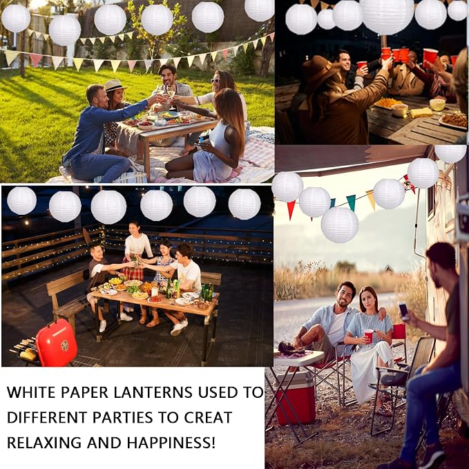 12Pcs Paper Lanterns 6”, Paperlanterns Party Decoration, Holiday and Party. - Image 5