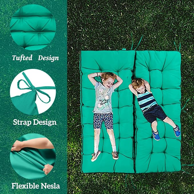 Outside Benches Cushion with Backrest, Thicken Waterproof Swing Cushions 2/3 - Image 4