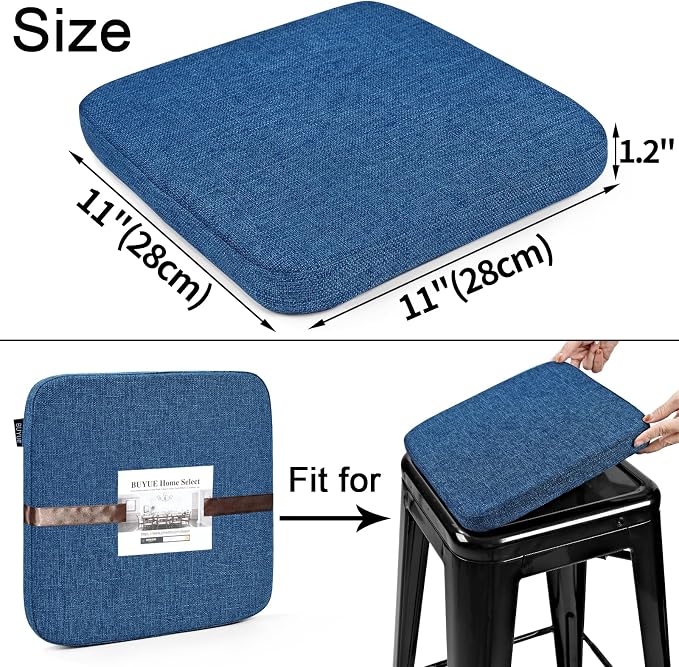 BUYUE Friendly Woven Fabric Magnetic Bar Stool Cushion 1 Piece, Enhanced - Image 4