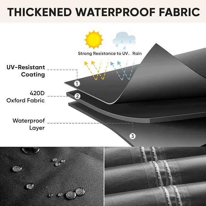 BALEINE Patio Furniture Covers, Outdoor Furniture Covers Waterproof, Heavy Duty - Image 4