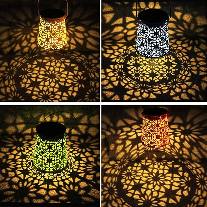 4pack Solar Lanterns Outdoor Waterproof Hanging Lights Gifts - Image 3