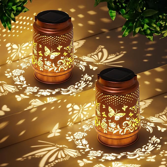 Solar Lanterns Outdoor Waterproof Butterfly Garden Decor Birthday Gifts - Image 7