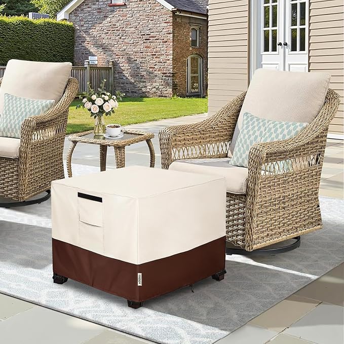 Patio Ottoman Cover Waterproof Square Outdoor Small Side Table Covers, Outdoor - Image 4
