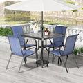 TLSUNNY Patio Dining Set 5 Pieces, All Weather Outdoor Furniture W/30"X 30" by TLSUNNY