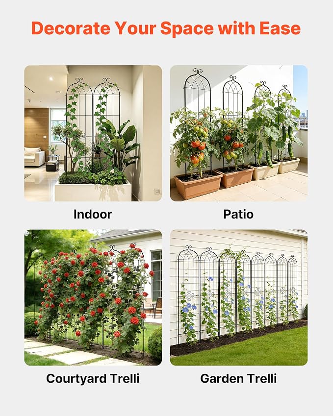VEVOR 4 Packs Metal Garden Trellis - Image 6