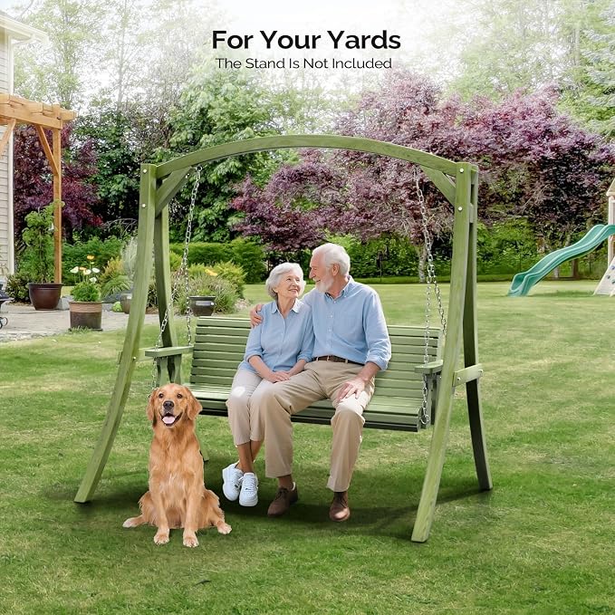 VINGLI 5FT Wooden Swing Frame, 1000LBS Heavy Duty A-Frame Porch Swing Stand - Image 8