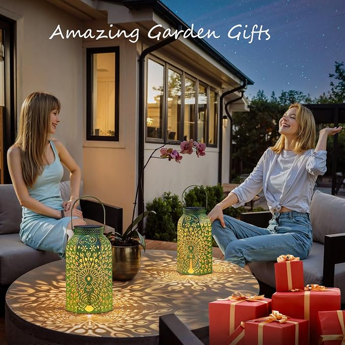 Homeimpro Solar Outdoor Lanterns Waterproof Peacock Gardening Gifts - Image 4