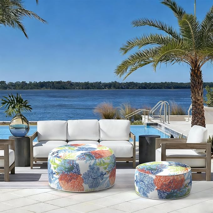 LVTXIII Outdoor Inflatable Footrest Stool, Patio Water Repellent Ottoman - Image 7