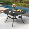 MELLCOM 53'' Round Outdoor Dining Table by MELLCOM