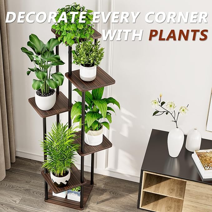 AZERPIAN Plant Stand 6 Tier Indoor Metal Flower Shelf - Image 6