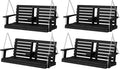 KINGYES Outdoor Hanging Porch Swing Set of 4, 2 Seat Patio Chair by KINGYES