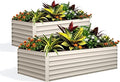 GarveeLife 2pcs 8x4x2 ft Galvanized Raised Garden Bed, Rust-Resistant Raised by GarveeLife