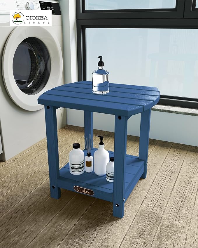 Ciokea Adirondack Outdoor Side Table, 2-Tier Sturdy Patio End Table Weather - Image 5
